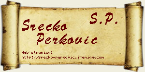 Srećko Perković vizit kartica
